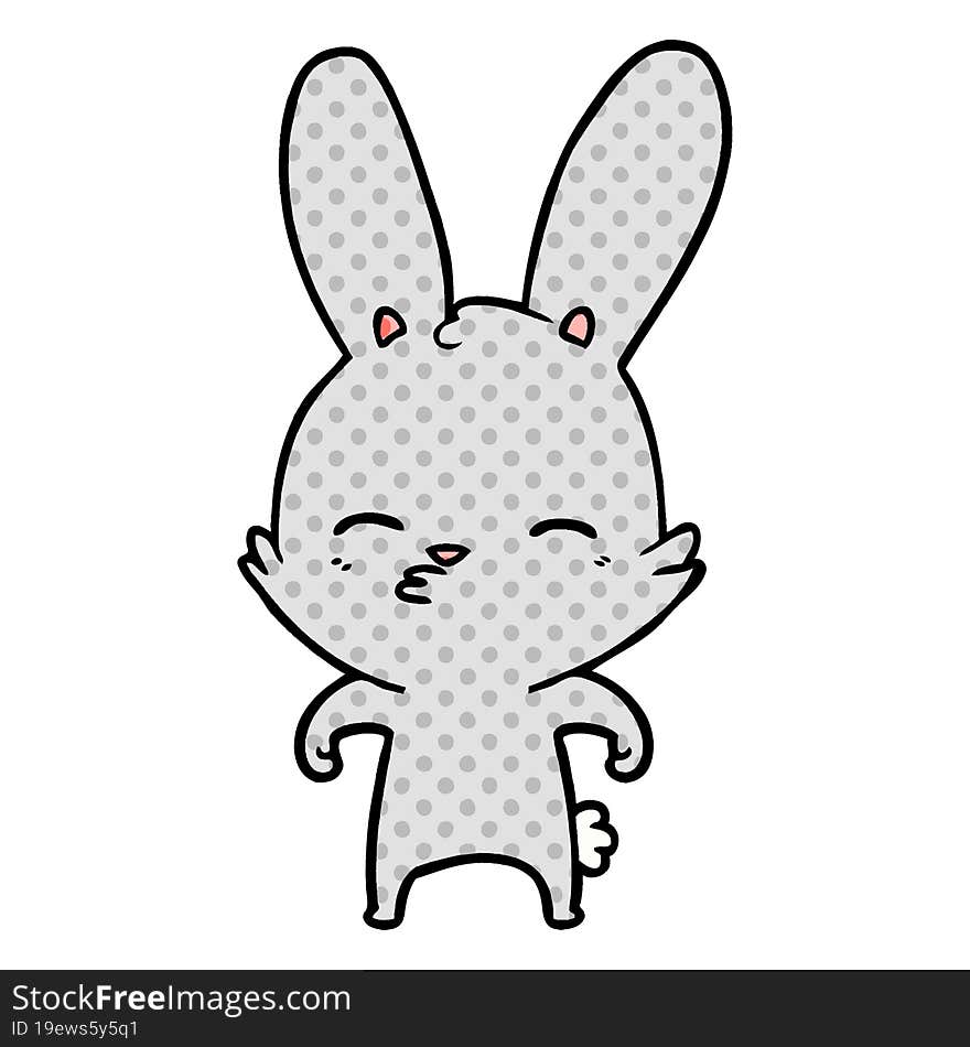 curious bunny cartoon. curious bunny cartoon