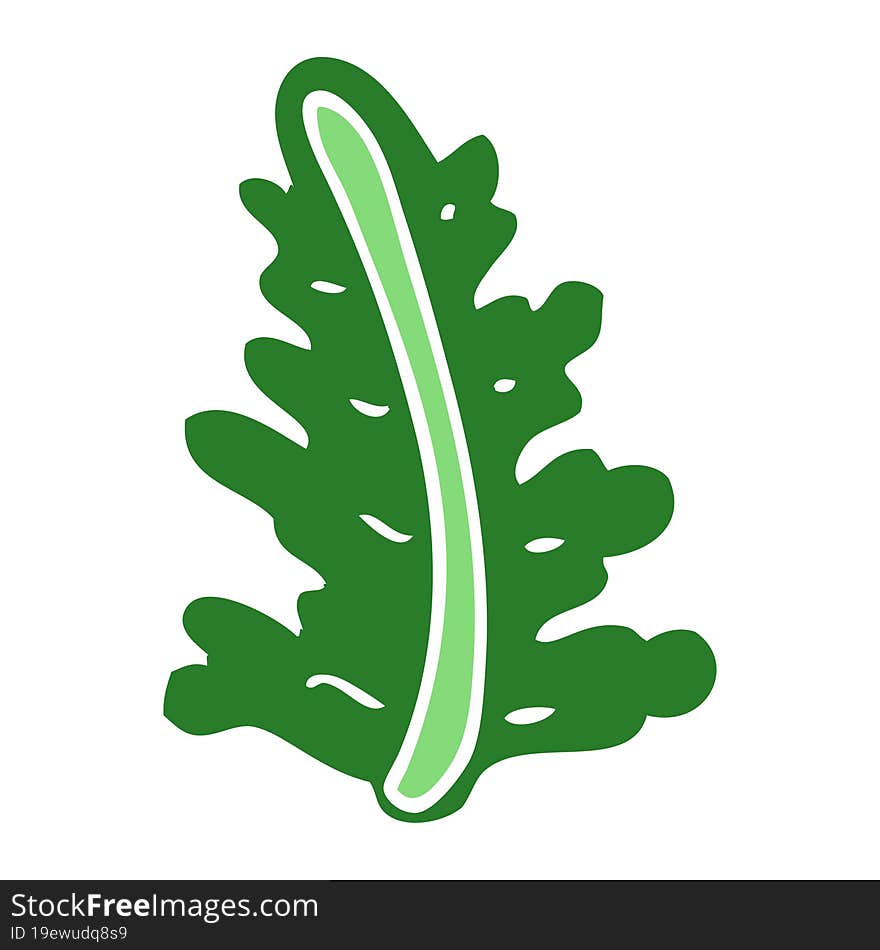 Flat Color Style Cartoon Leaf