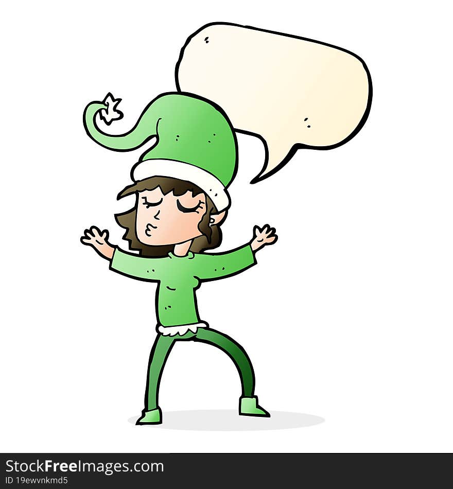 santa s helper cartoon with speech bubble