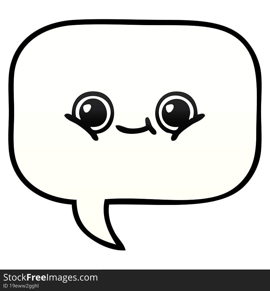 gradient shaded cartoon speech bubble