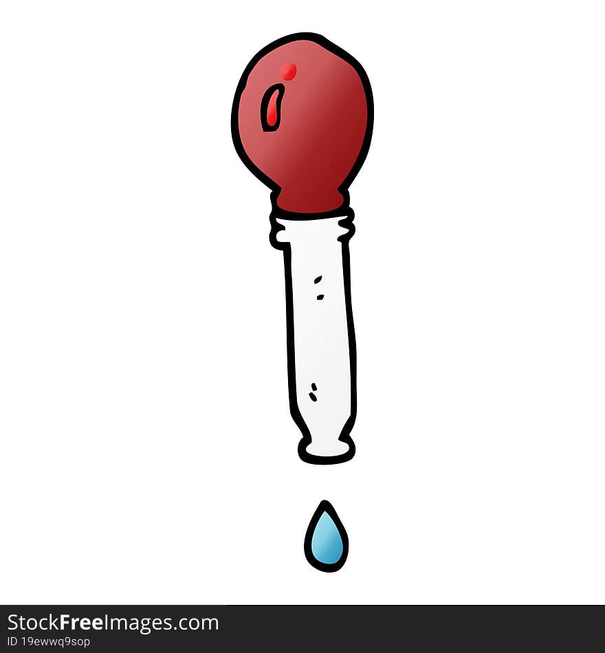 cartoon doodle pipette