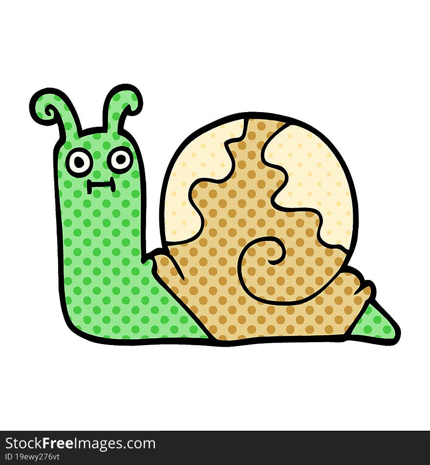 cartoon doodle snail