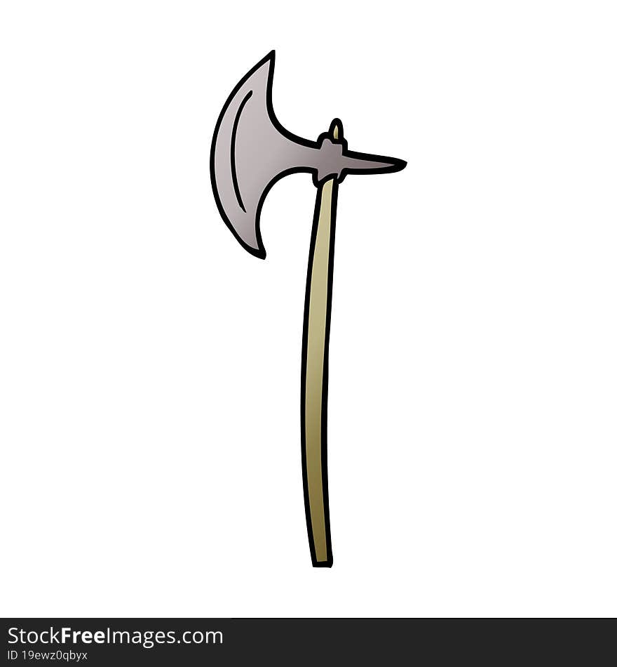 Cartoon Doodle Medieval Axe