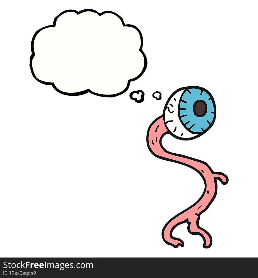 Gross Thought Bubble Cartoon Eyeball