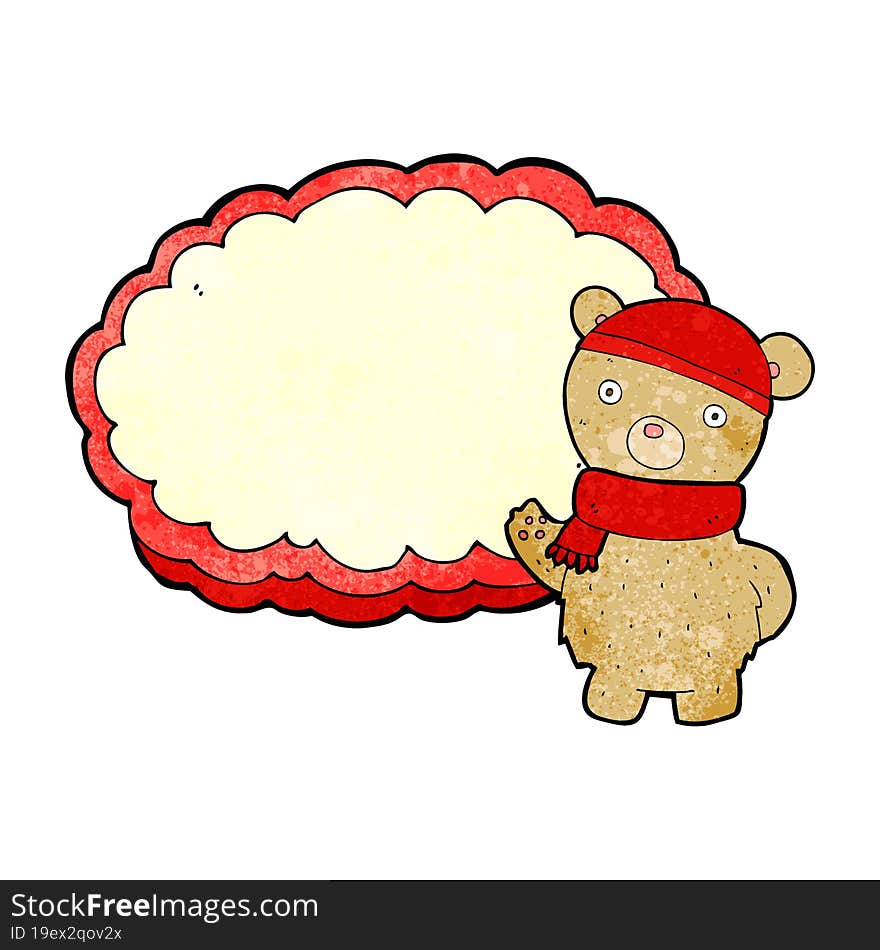 Cartoon Bear In Hat