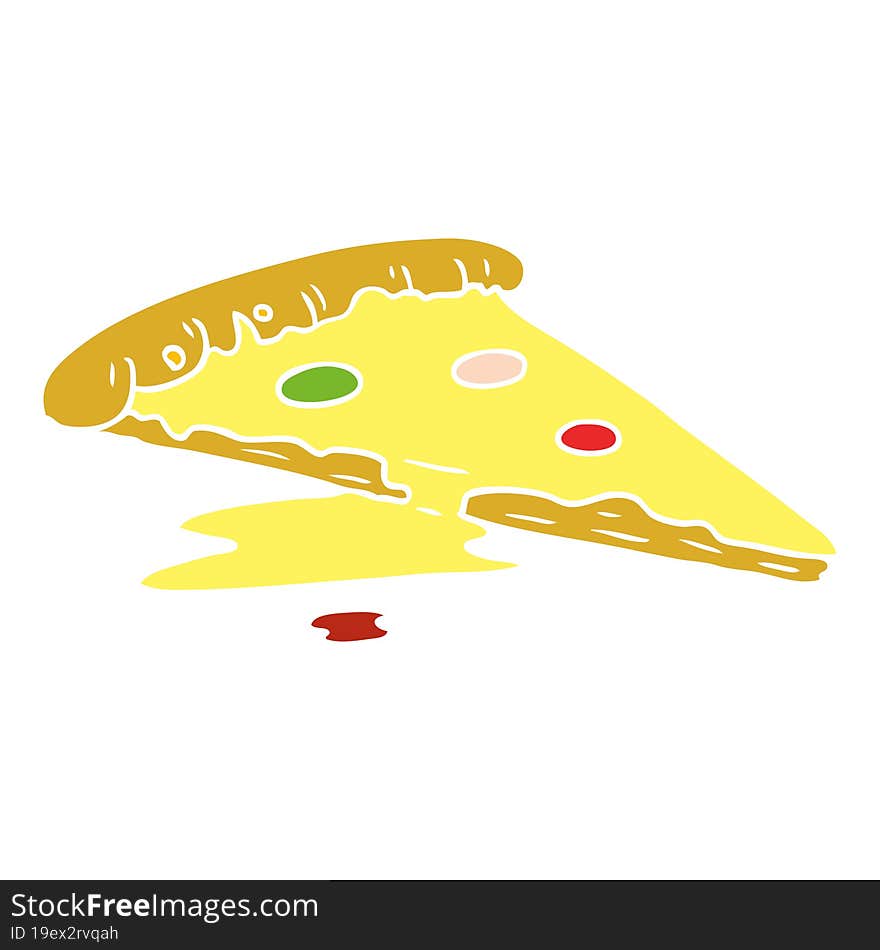 hand drawn cartoon doodle of a slice of pizza