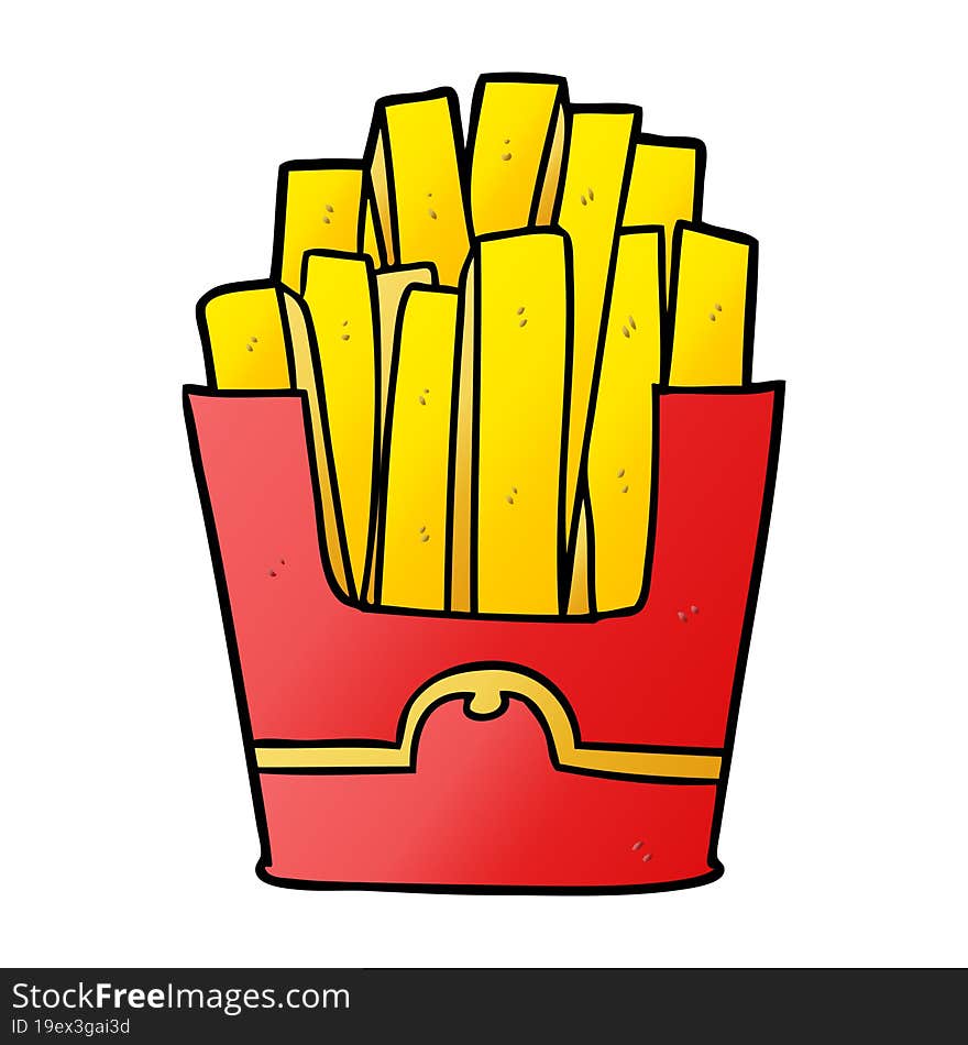 cartoon junk food fries. cartoon junk food fries