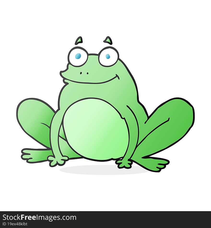 cartoon happy frog