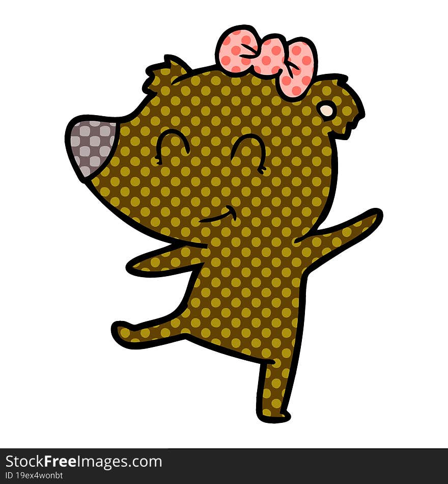 female bear cartoon. female bear cartoon