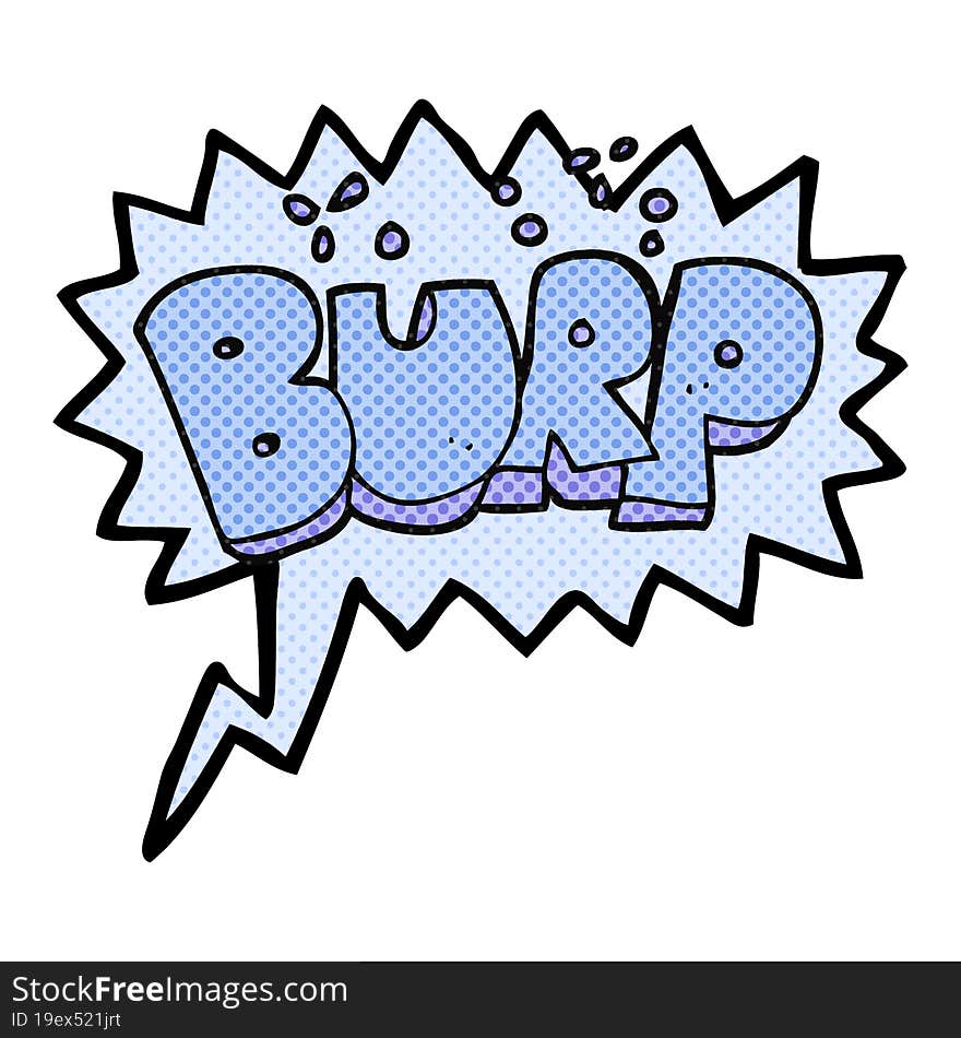 comic book speech bubble cartoon burp text