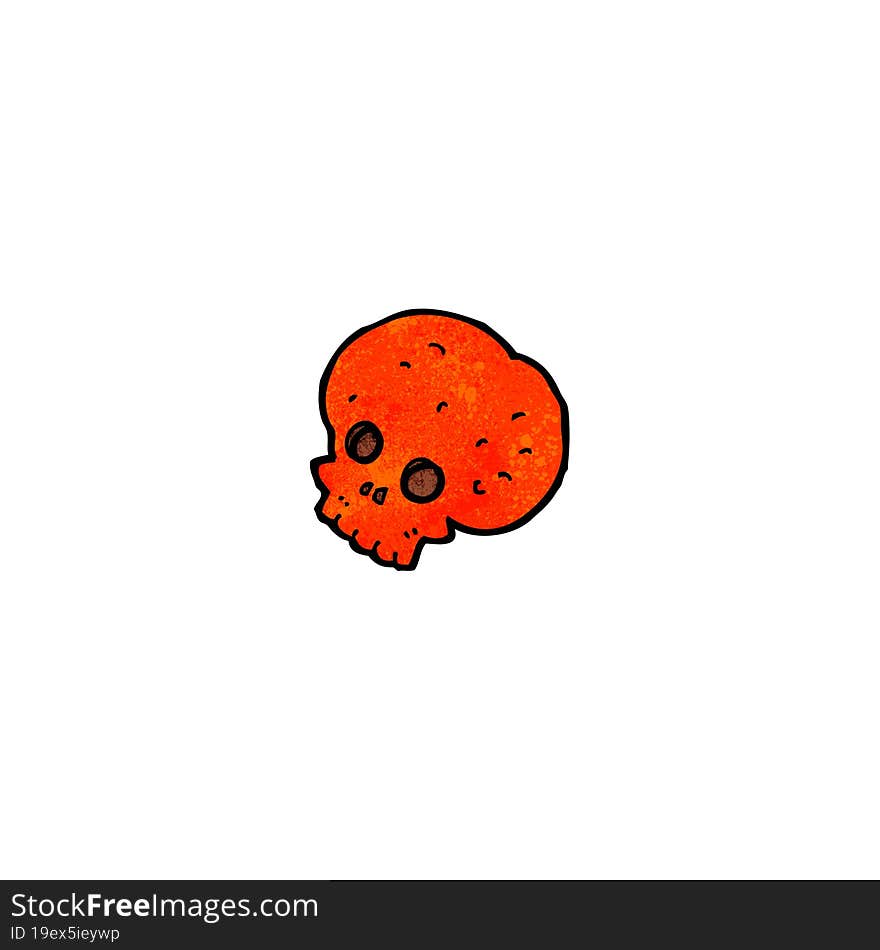 cartoon spooky skull