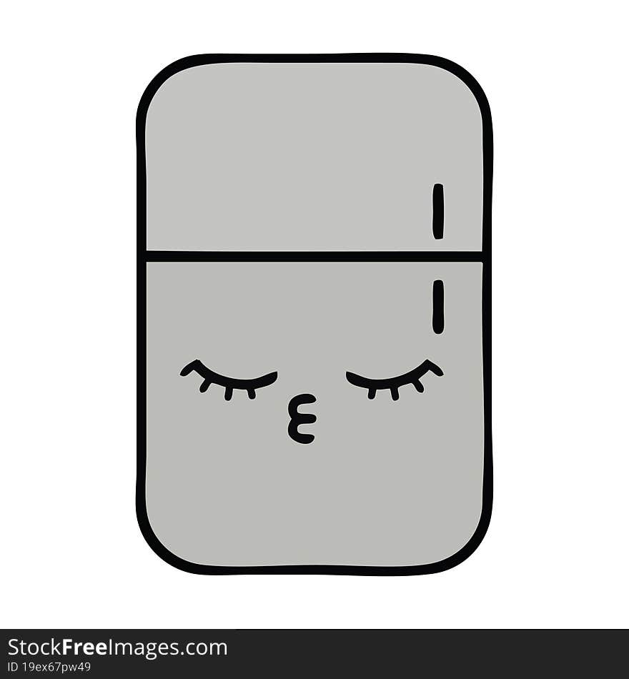 cute cartoon of a fridge freezer. cute cartoon of a fridge freezer