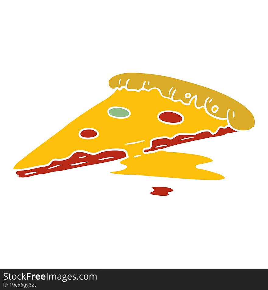 cartoon doodle of a slice of pizza