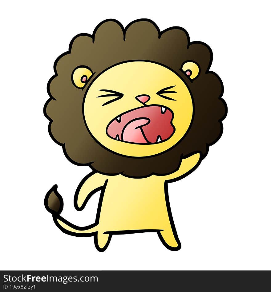 cartoon angry lion. cartoon angry lion