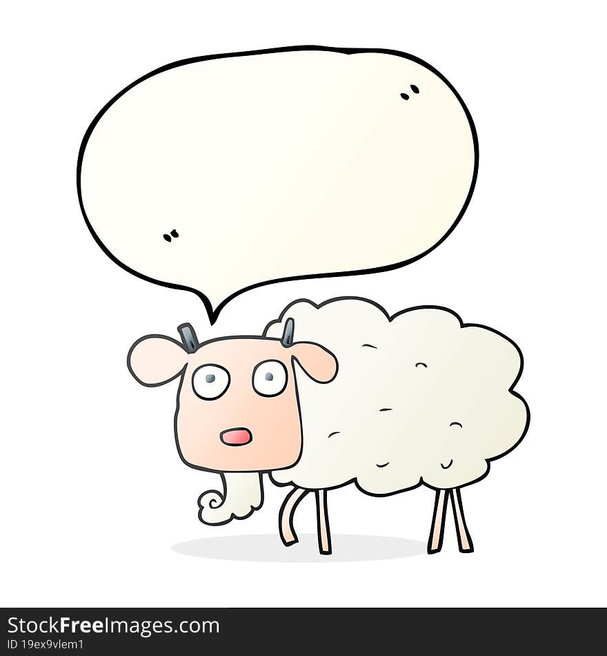 Speech Bubble Cartoon Goat