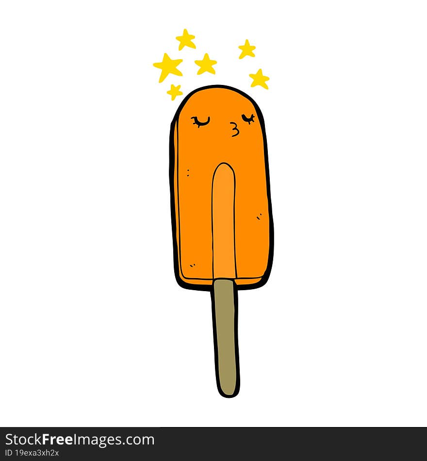 cartoon ice lolly