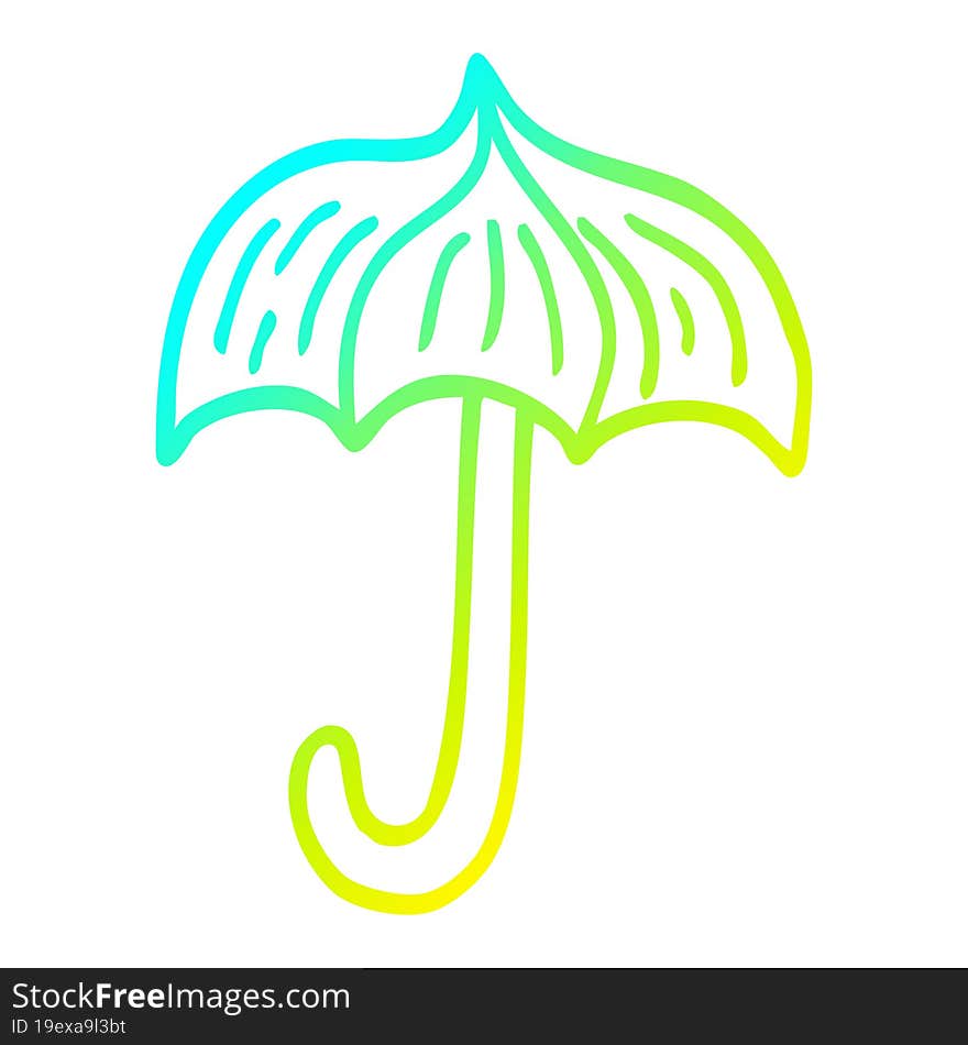 cold gradient line drawing cartoon umbrella tattoo symbol