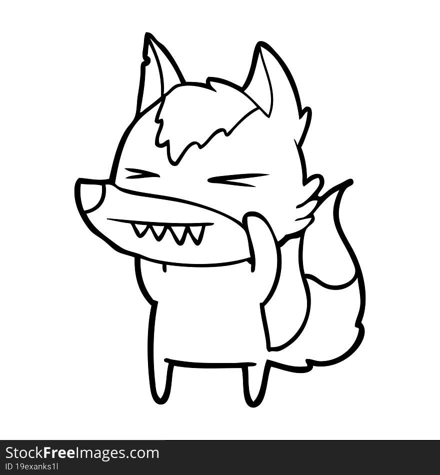 angry wolf cartoon. angry wolf cartoon