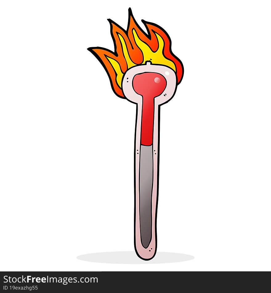 cartoon hot thermometer