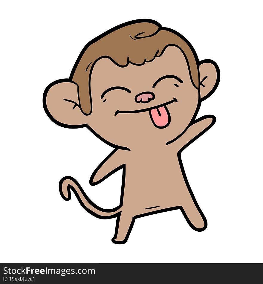 funny cartoon monkey. funny cartoon monkey