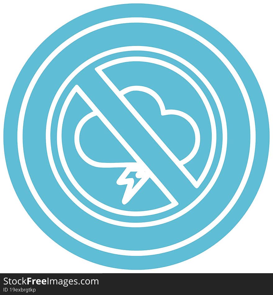 no storms circular icon