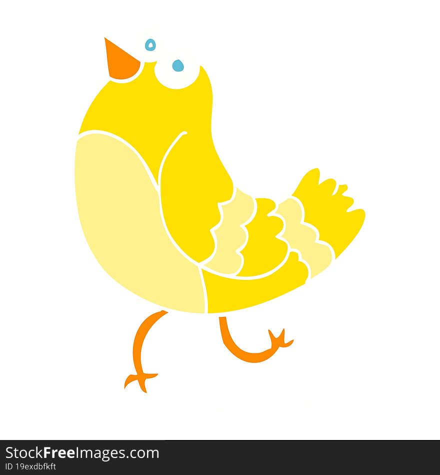 flat color illustration of bird. flat color illustration of bird