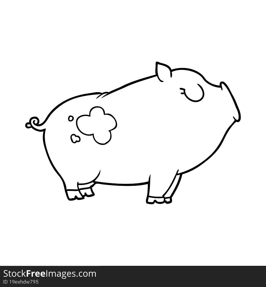 cartoon pig. cartoon pig