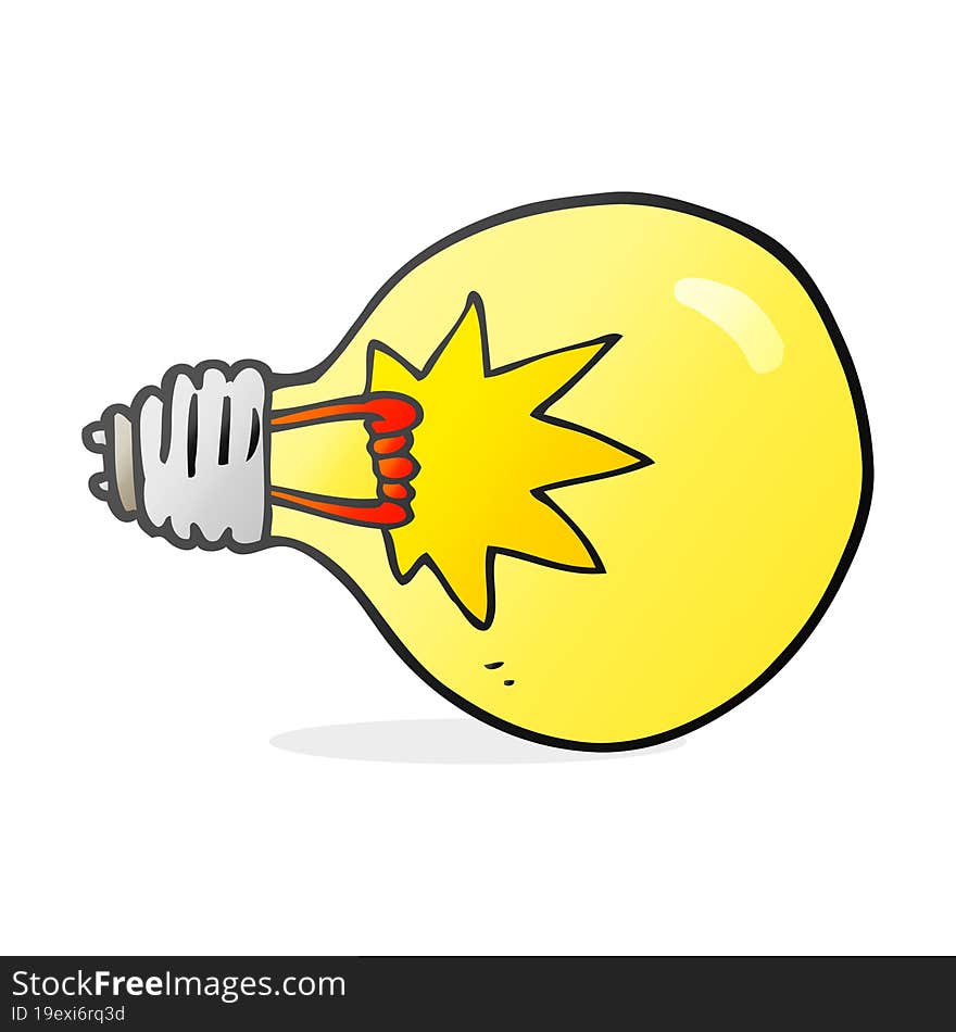 cartoon light bulb