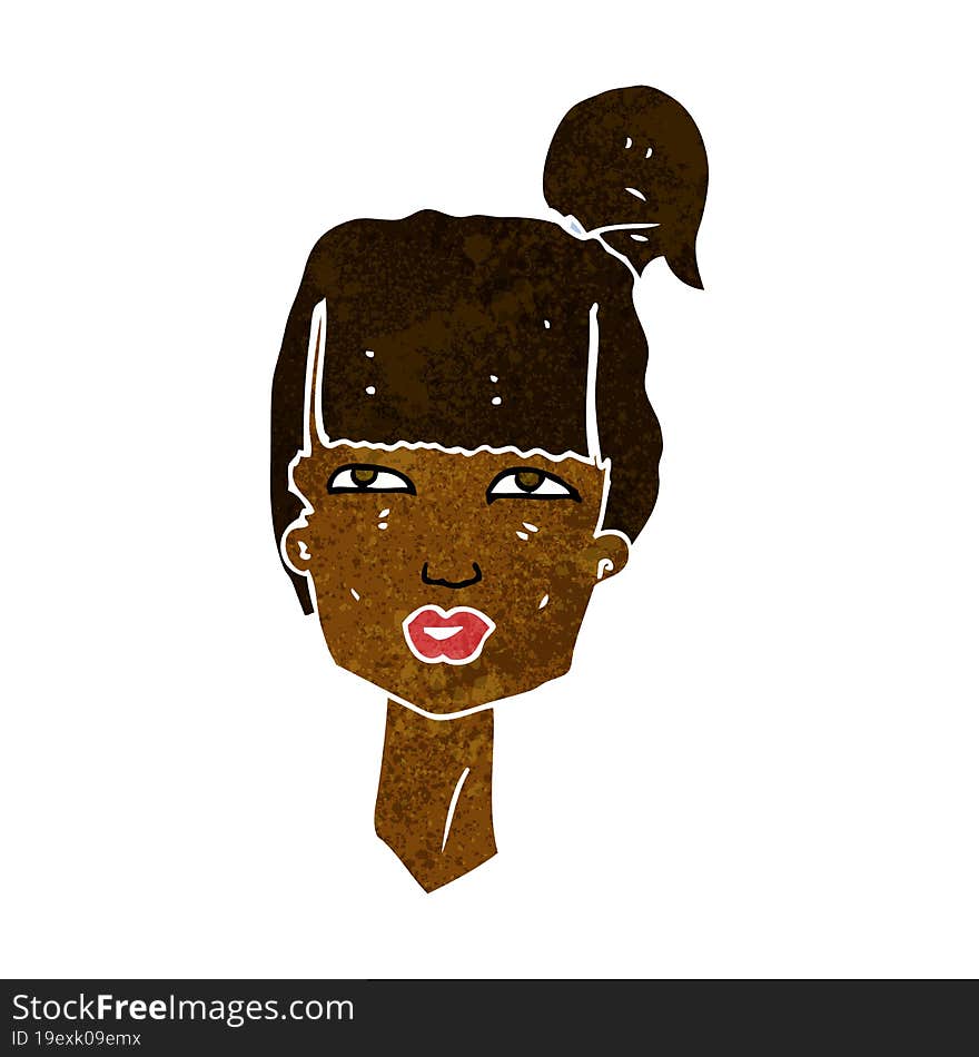 cartoon female head