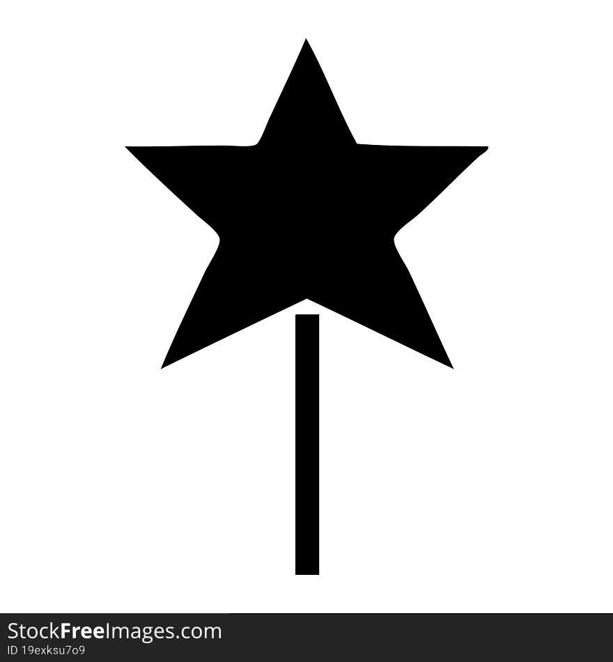 flat symbol star wand