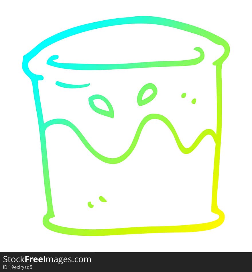 cold gradient line drawing cartoon drink in tumbler