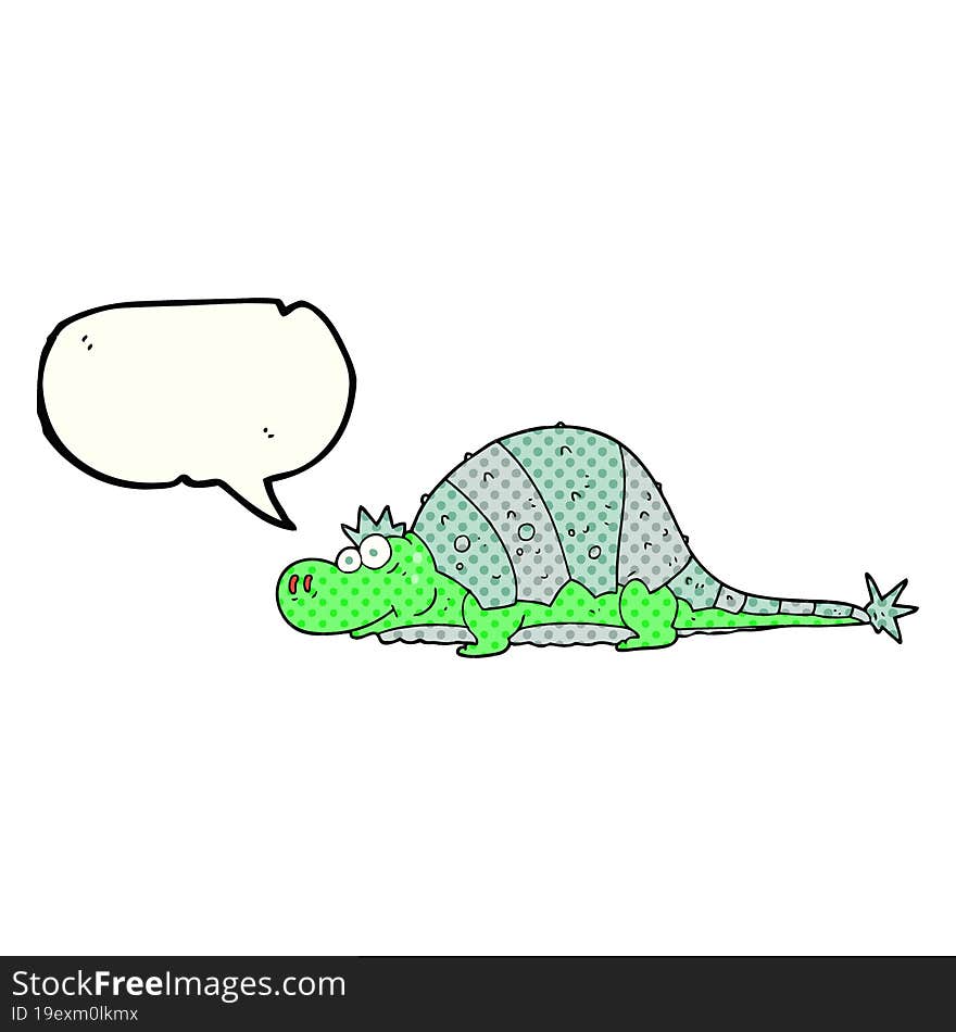 comic book speech bubble cartoon dinosaur