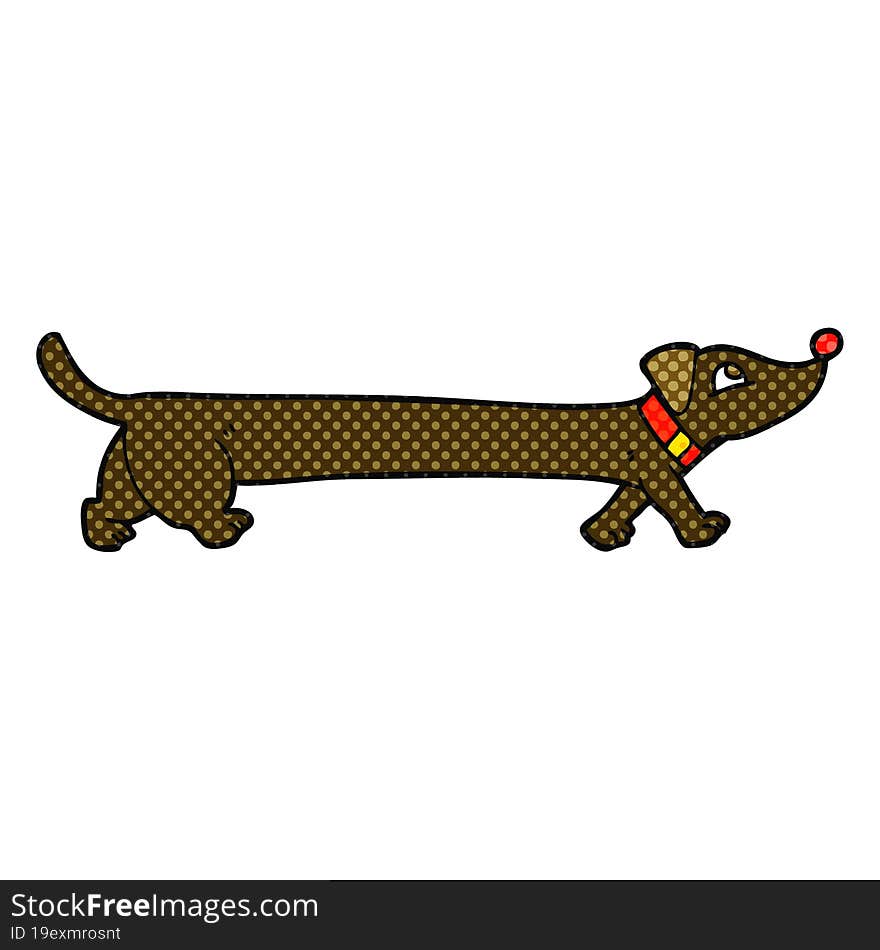 cartoon dachshund