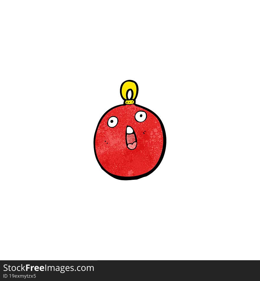 christmas bauble cartoon character