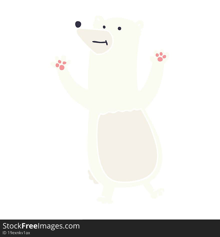 quirky hand drawn cartoon polar bear