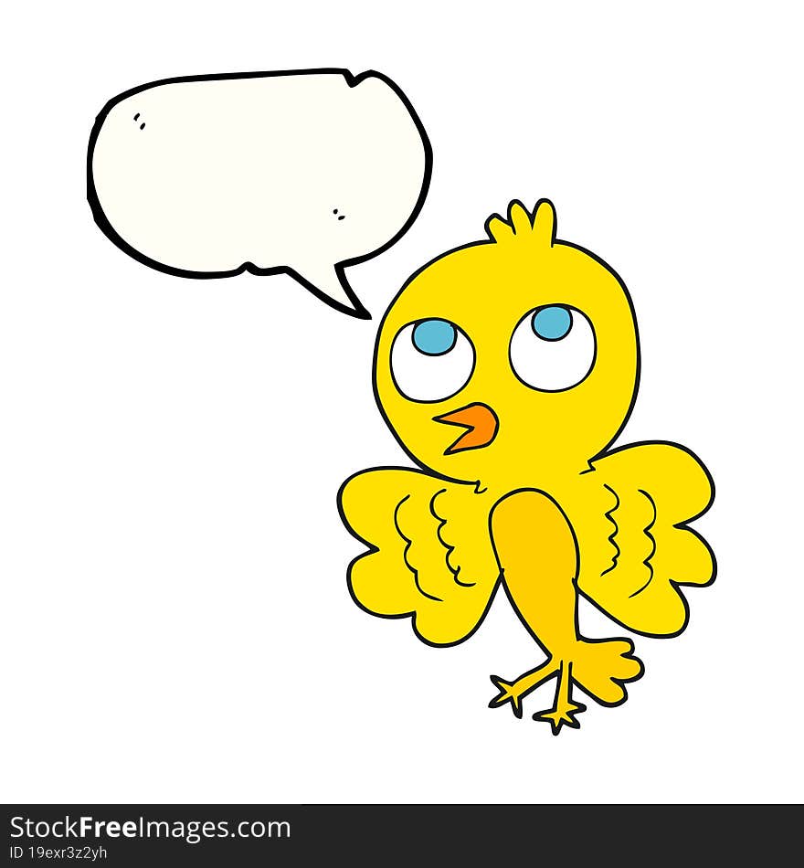 Speech Bubble Cartoon Bird