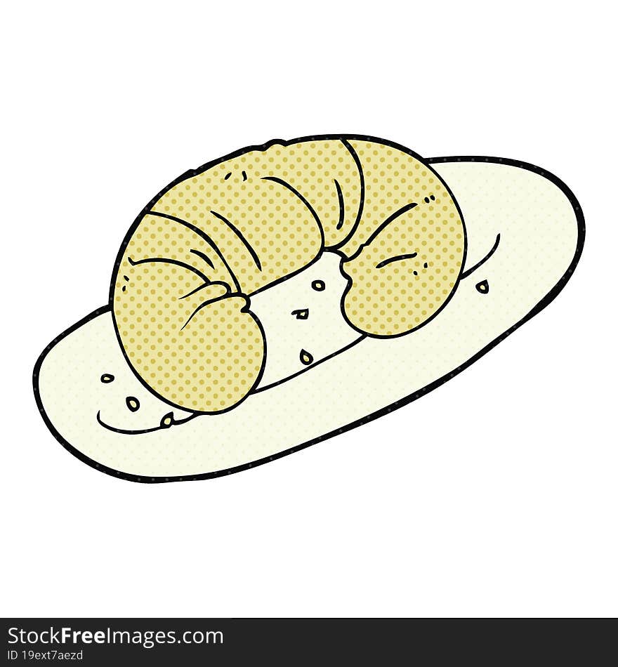 cartoon croissant