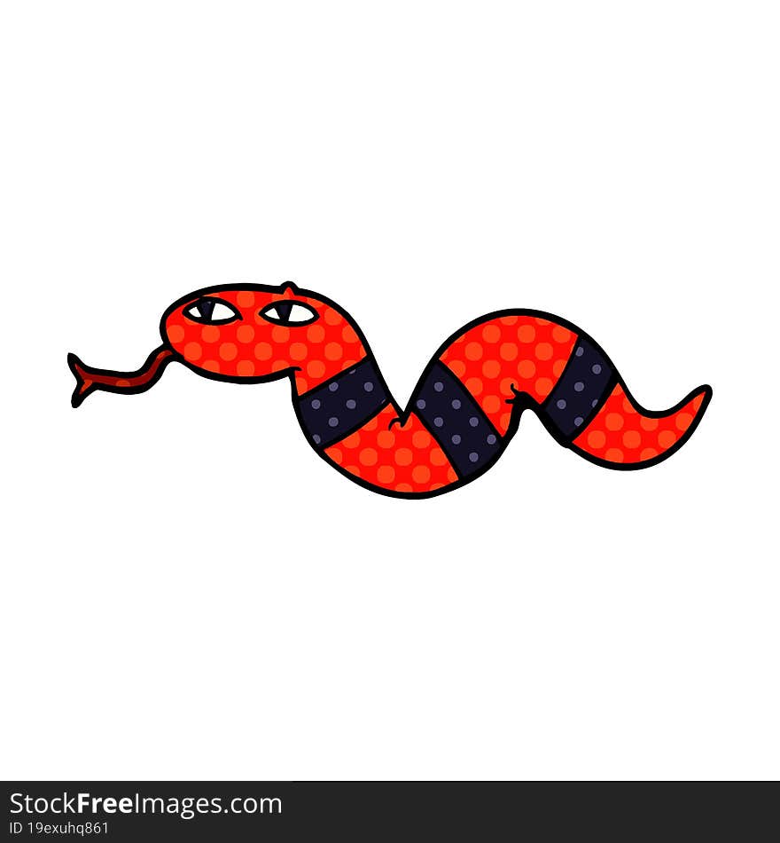 Cartoon Doodle Of A Snake