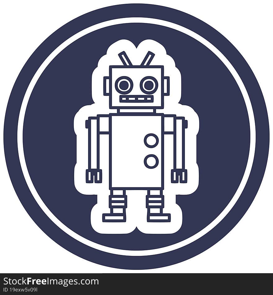 Dancing Robot Circular Icon