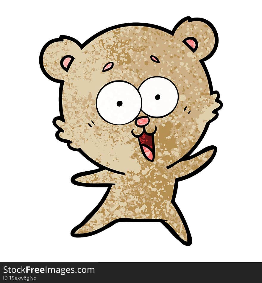 laughing teddy  bear cartoon. laughing teddy  bear cartoon