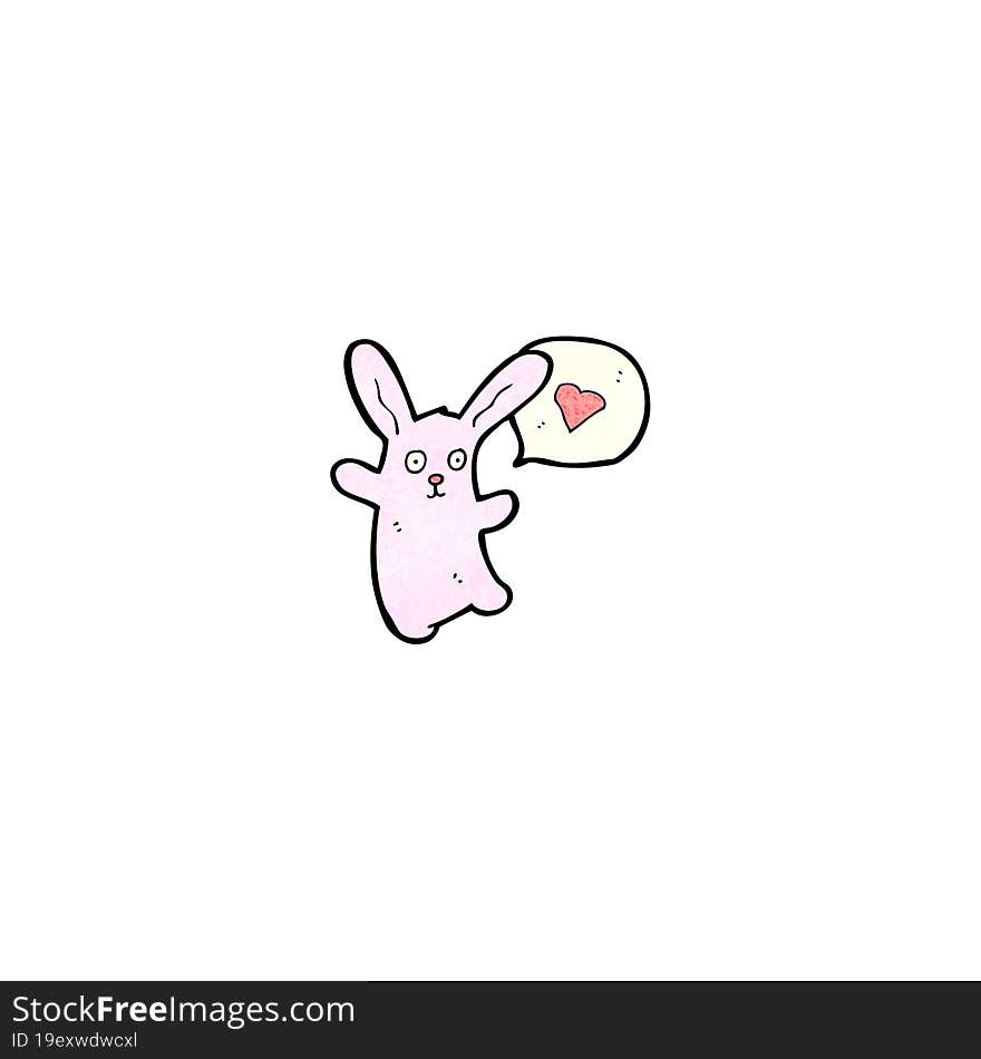 cartoon pink rabbit