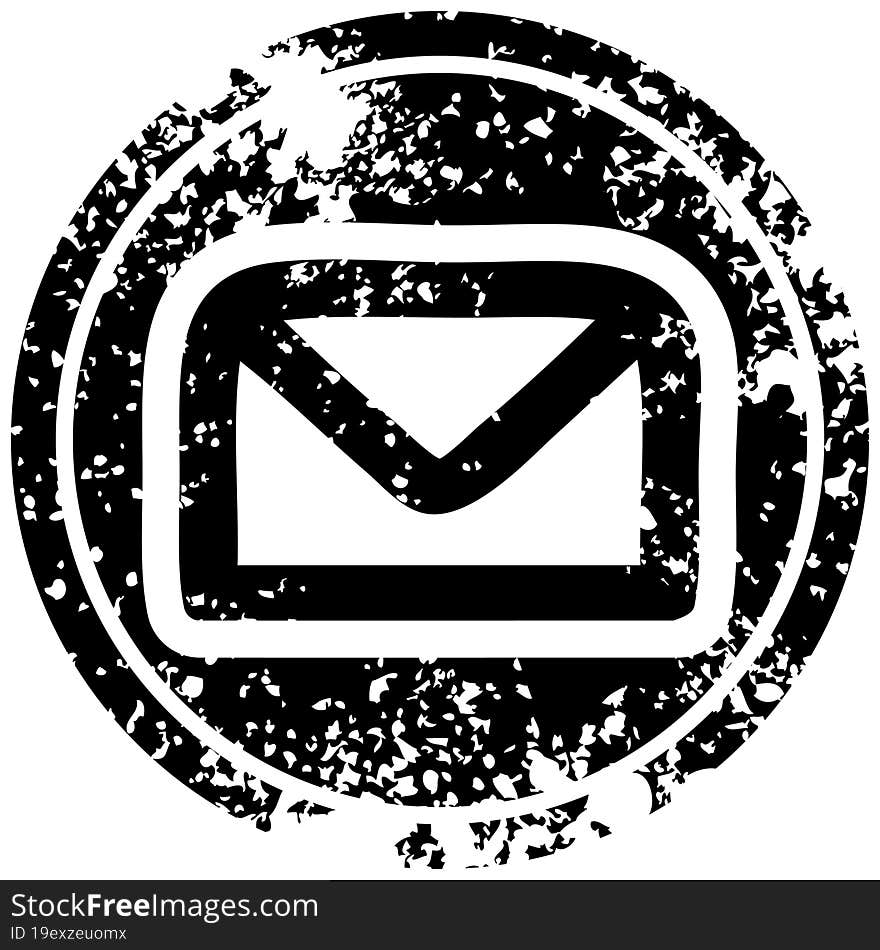 envelope letter distressed icon symbol