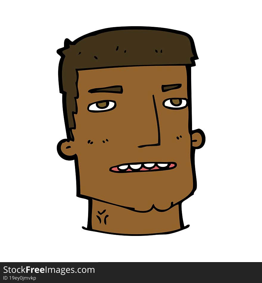 cartoon male head