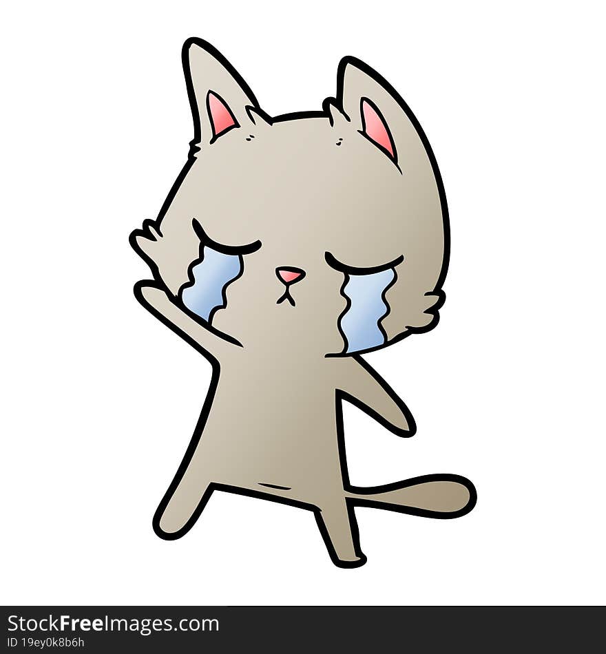 crying cartoon cat. crying cartoon cat