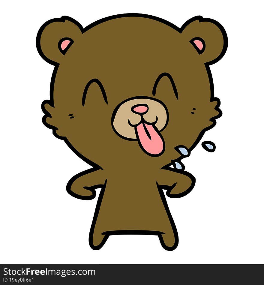 rude cartoon bear. rude cartoon bear