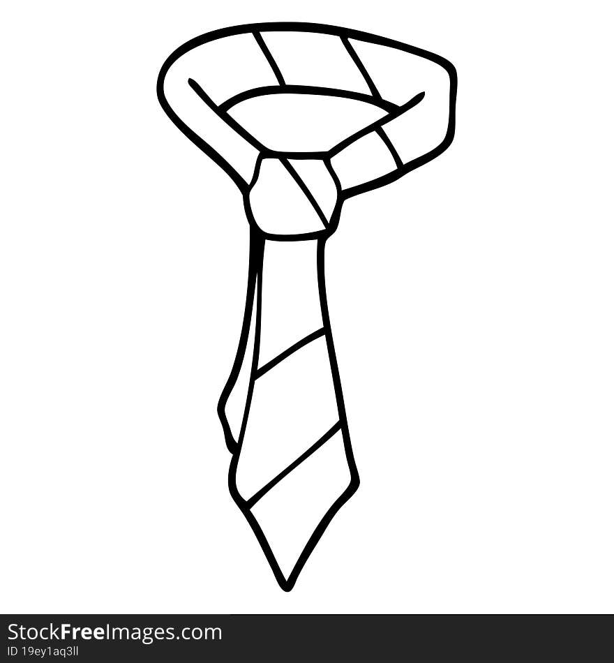 line drawing cartoon office tie