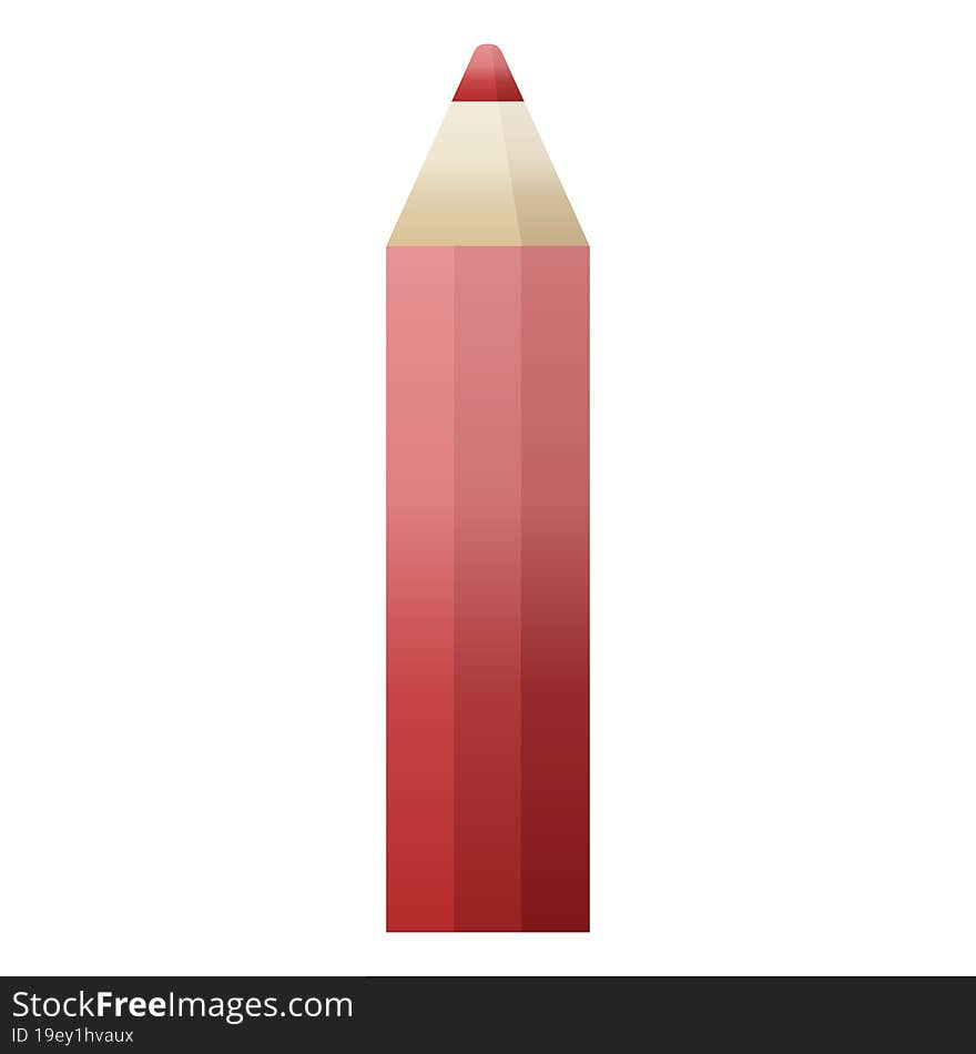 red coloring pencil graphic vector illustration icon. red coloring pencil graphic vector illustration icon