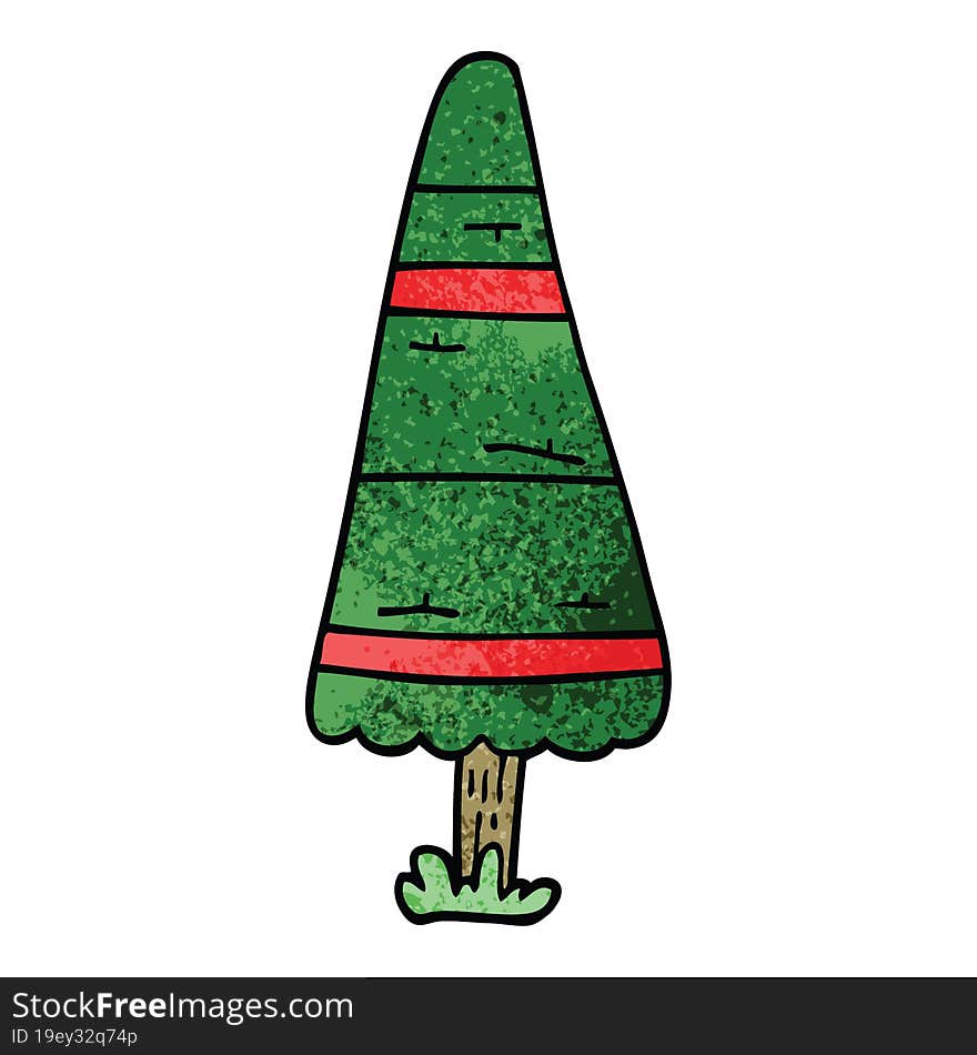 Cartoon Doodle Christmas Tree