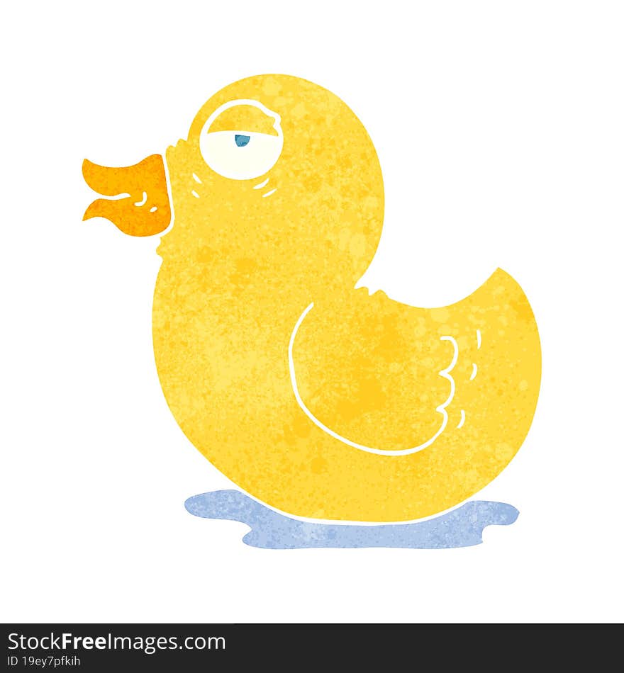 retro cartoon rubber duck