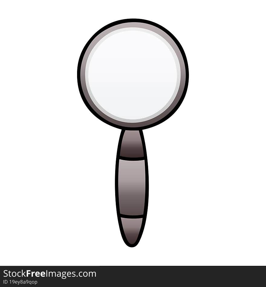 gradient shaded cartoon magnifying glass